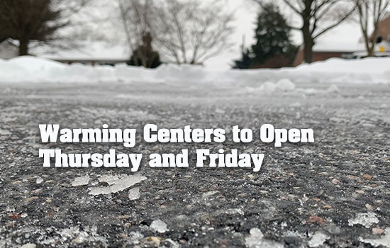 Warming Centers to Open Thursday and Friday