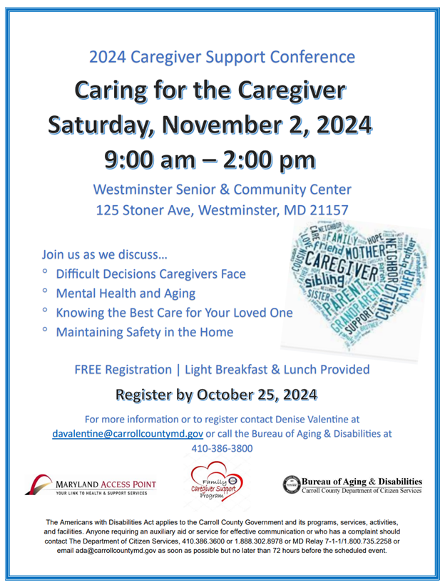 2024 Caregiver Support Conference: Caring for the Caregiver