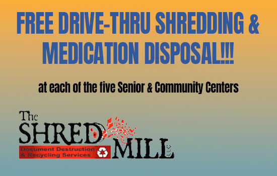 Free Shredding & Medication Disposal Events at Senior & Community Centers