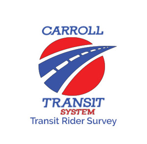 Transit Rider Survey with Carroll Transit Logo