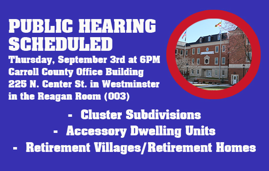 Public Hearing to be Held on September 3rd   Proposed Ordinance Amending Changes Related to Retirement Villages/Retirement Homes