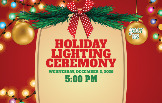 Holiday Lighting Ceremony on December 3rd